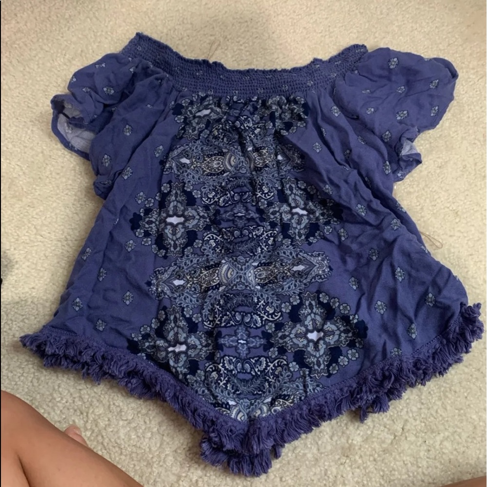 Purple Off the Shoulder Top